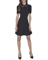 KARL LAGERFELD - Scuba A-Line Dress - Lyst