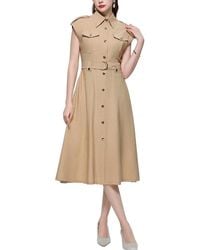 MIRA RICHI - Button Down Midi Dress - Lyst