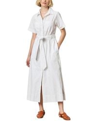 Lilla P - Eyelet Trim Maxi Shirt Dress - Lyst