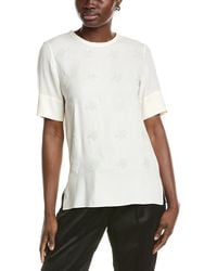 Akris - Embellished Silk Blouse - Lyst