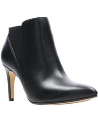 clarks black leather ankle boots