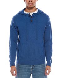 Brodie Cashmere - Button Up Wool & Cashmere-Blend Hoodie - Lyst