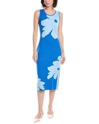 Tahari - Two-Tone Graphic Floral Sweaterdress - Lyst