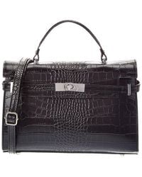 Italian Leather - Lea Leather Top Handle Bag - Lyst