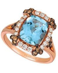 Le Vian - 14k Strawberry Gold 2.78 Ct. Tw. Diamond & Aquamarine Ring - Lyst