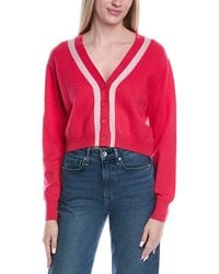 Brodie Cashmere - Lurex Trim Wool & Cashmere-Blend Cardigan - Lyst