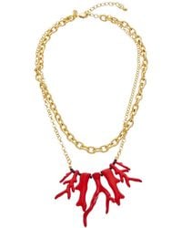 Kenneth Jay Lane - Plated Layer Necklace - Lyst
