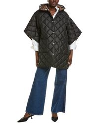 Burberry - Quilted Snap Poncho - Lyst