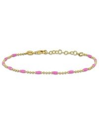 Italian Silver - Ball Link Bracelet - Lyst