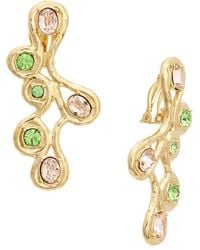 Oscar de la Renta - Round Crystal Scramble Earrings - Lyst