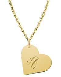 Jane Basch - Hanging Heart 22k Over Silver Initial Pendant (a-z) - Lyst