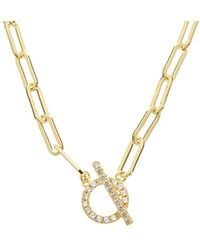 Juvell - 18K Cz Toggle Necklace - Lyst