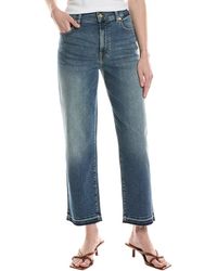 7 For All Mankind - The Modern Straight Sunflower Tailored Straight Leg Jean - Lyst