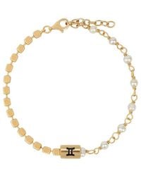 Karma and Luck - Zodiac Plated & 4 Mm Pearl Beaded Bracelet - Lyst