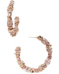 Saachi - Beaded Crystal Hoop Earrings - Lyst