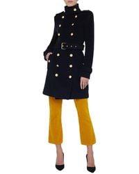 L'Agence - Nalini Long Wool-Blend Military Coat - Lyst
