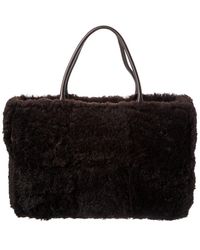 Bottega Veneta - Arco Maxi Intrecciato Shearling & Leather Tote - Lyst