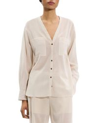 Theory - Sheer Lightweight Wool Shirt - Lyst
