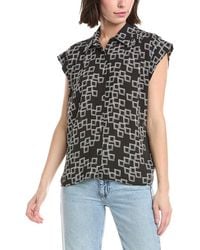 Tahari - Extended Shoulder Blouse - Lyst