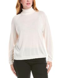 Lafayette 148 New York - Plus Raglan Sleeve Turtleneck Silk-Blend Sweater - Lyst