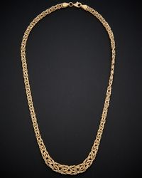 Italian Gold - 14k Graduated Byzantine Necklace - Lyst