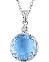 Reiss - Color Collection 14K 2.77 Ct. Tw. Diamond & Topaz Necklace - Lyst