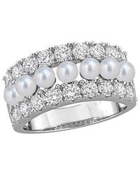 Created Forever - 1.80 Ct. Tw. Lab-Grown Diamond & 3.5-4 Mm Pearl Ring - Lyst
