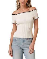 Line & Dot - Reonny Off The Shoulder Sweater - Lyst