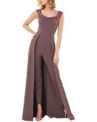 kay unger jumpsuit gown black
