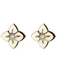 jean claude - Stainless Steel Cz Earrings - Lyst