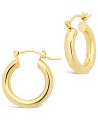 Sterling Forever - 14k Plated Chunky Tube Hoops - Lyst