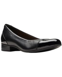Clarks - Juliet Step Leather Flat - Lyst