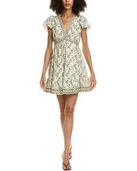 Max Studio - Flutter Sleeve V-Neck Empire Waist Mini Dress - Lyst