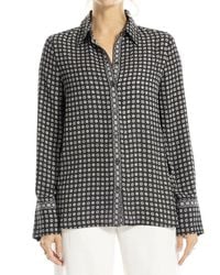 Max Studio - Button Front Blouse - Lyst