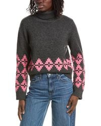 Isla - Noah Geo Turtleneck Cashmere Sweater - Lyst
