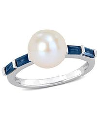 Rina Limor - 10k 0.72 Ct. Tw. Sapphire & 8-8.5mmmm Pearl Ring - Lyst