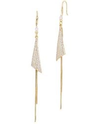 Savvy Cie - Cz Dangle Earrings - Lyst