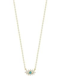 Sphera Milano - 14K Over Cz Evil Eye Necklace - Lyst