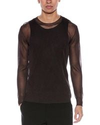 Valentino - Sheer Silk Crewneck Sweater - Lyst