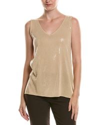 Anne Klein - Sequins V-Neck Tank - Lyst