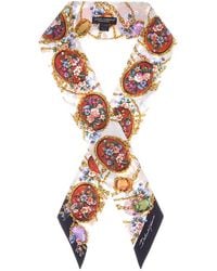 Dolce & Gabbana - Dnu Inv Gardenia Silk Head Scarf - Lyst