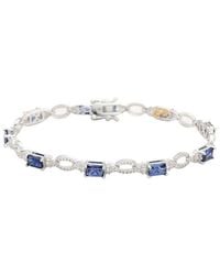 Suzy Levian - Silver 0.02 Ct. Tw. Diamond & Gemstone Bracelet - Lyst