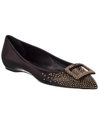 Roger Vivier - Leather Ballet Flat - Lyst