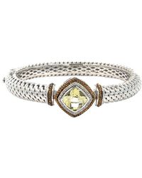 Gemstones - 3.93 Ct. Tw. Diamond & Lemon Quartz Bangle Bracelet - Lyst