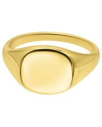 Adornia - 14K Plated Signet Pinky Ring - Lyst