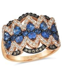 Le Vian - 14K Rose 1.81 Ct. Tw. Diamond & Sapphire Cocktail Ring - Lyst
