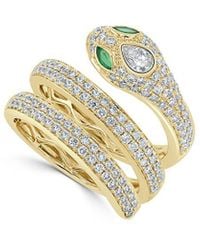 Sabrina Designs - 14k 1.20 Ct. Tw. Diamond & Emerald Snake Wrap Ring - Lyst
