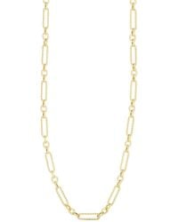 Chloe and Madison - 14K Over Figaro Twisted Link Necklace - Lyst