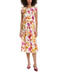 KARL LAGERFELD - Floral Flutter Sleeve Blouse - Lyst