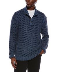 Tommy Bahama - Cross Cable Wool & Alpaca-Blend Button Neck Mock Sweater - Lyst